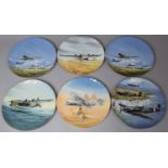 A Collection of Six Coalport Decorated Plates, RAF and Aircraft