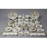 A Collection of Coalport Ming Rose China to comprise Two Handled Dishes, Saycerds, Cup and