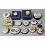 A Collection of Various Enamel Boxes to Include Halcyon Days, Falcon, Bilston etc