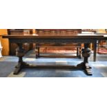 A Mid 20th Century Refectory Drawer Leaf Dining Table, Extends from 182cm to 272cmx89cm wide