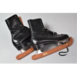 A Pair of Vintage Lillywhites "Criterion" Ice Skates with Leather Guards, Size 9 1/2