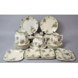 A Large Collection of Various Old Leeds Spray Pattern Dinnerwares by Royal Doulton to comprise Three