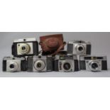 A Collection of Six Vintage Cameras to Include Paxina, Ilford, Edixa etc, In need of Some