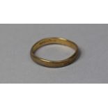 A 9ct Gold Wedding Band Stamped for the Millennium, 2g Size Q