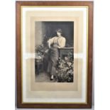A Large Edwardian Oak Framed Monochrome Engraving, Signed by the Artist and with Artist Proof Stamp,