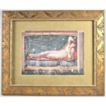 A Modern Gilt Framed Burne Jones Print of Reclining Maiden, 30x21cm