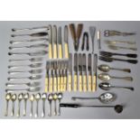 A Collection of Various Tablewares to comprise Bone handled, Silver Plated Knives and Forks with