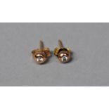 A Pair of 9ct Rose Gold and Diamond Chip Earrings, 1.1g