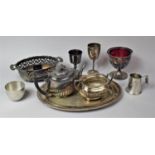 A Collection of Various Silver Plated Items to comprise Two Handled Sugar Bowl, Teapot, Children's