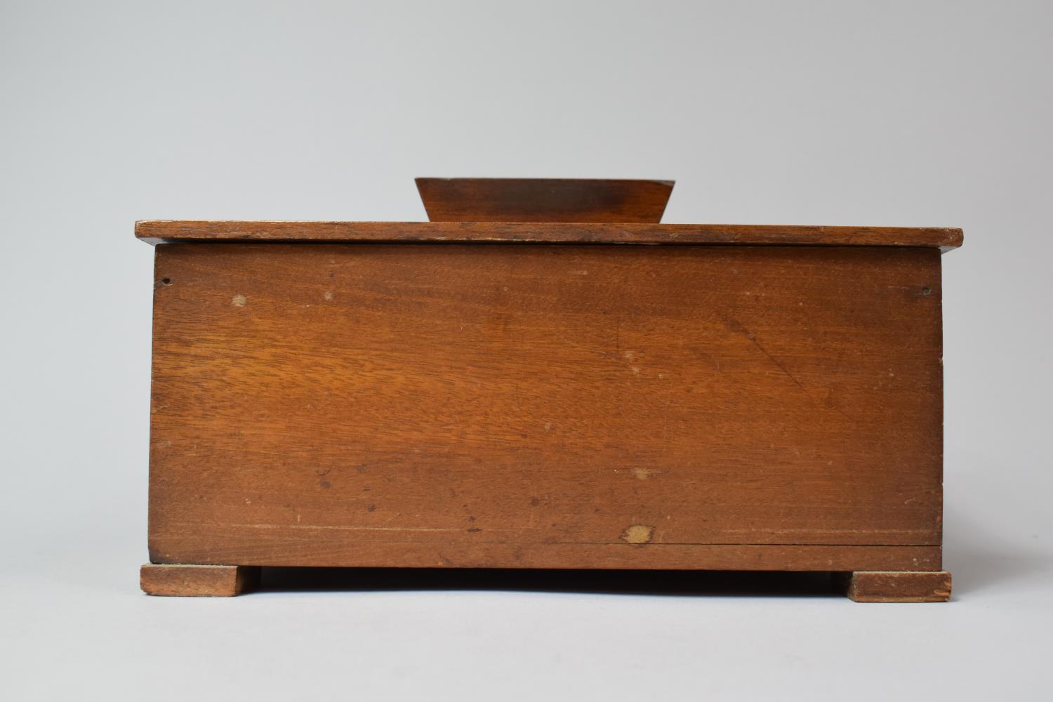 An Edwardian Mahogany Sarcophagus Shaped Box, 24.5cm Wide - Image 2 of 3