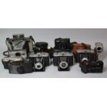 A Collection of Various Vintage Cameras, Camcorders, Polaroid etc, In need of Some Restoration
