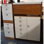 A Mid 20th Century Collection of Bedroom Furniture to Include Pair of Bedside Cupboards, Drawer