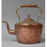 A Mid 20th Century Copper and Brass Kettle, 29.5cm high