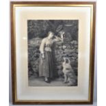 A Large Edwardian Oak Framed Monochrome Engraving After John Mellais, Published 1879, Artist Proof