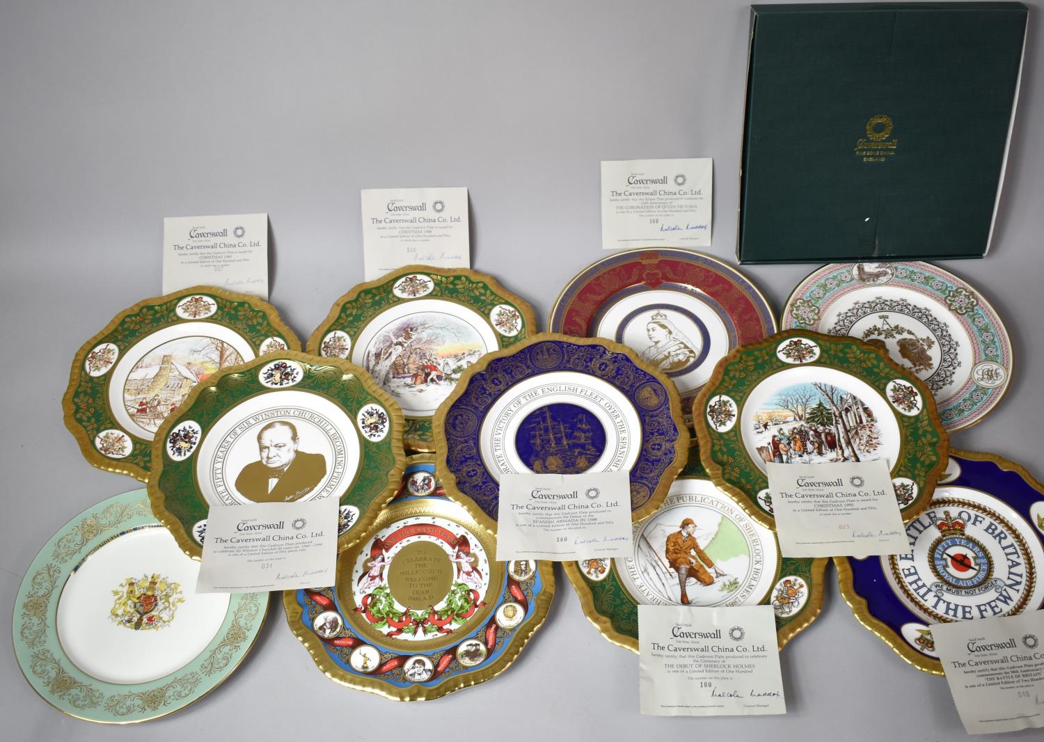 A Collection of Eleven Various Collectors Plates