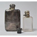 A Silver Plated Hipflask by Asprey, London Together with a Champion and Wilton Silver Plate Topped