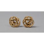 A Pair of 10ct Gold Knot Earrings, 1.9g