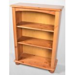 A Pine Two Shelf Open Bookcase, 66cm wide