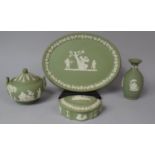 A Collection of Wedgwood Green and White Jasperware