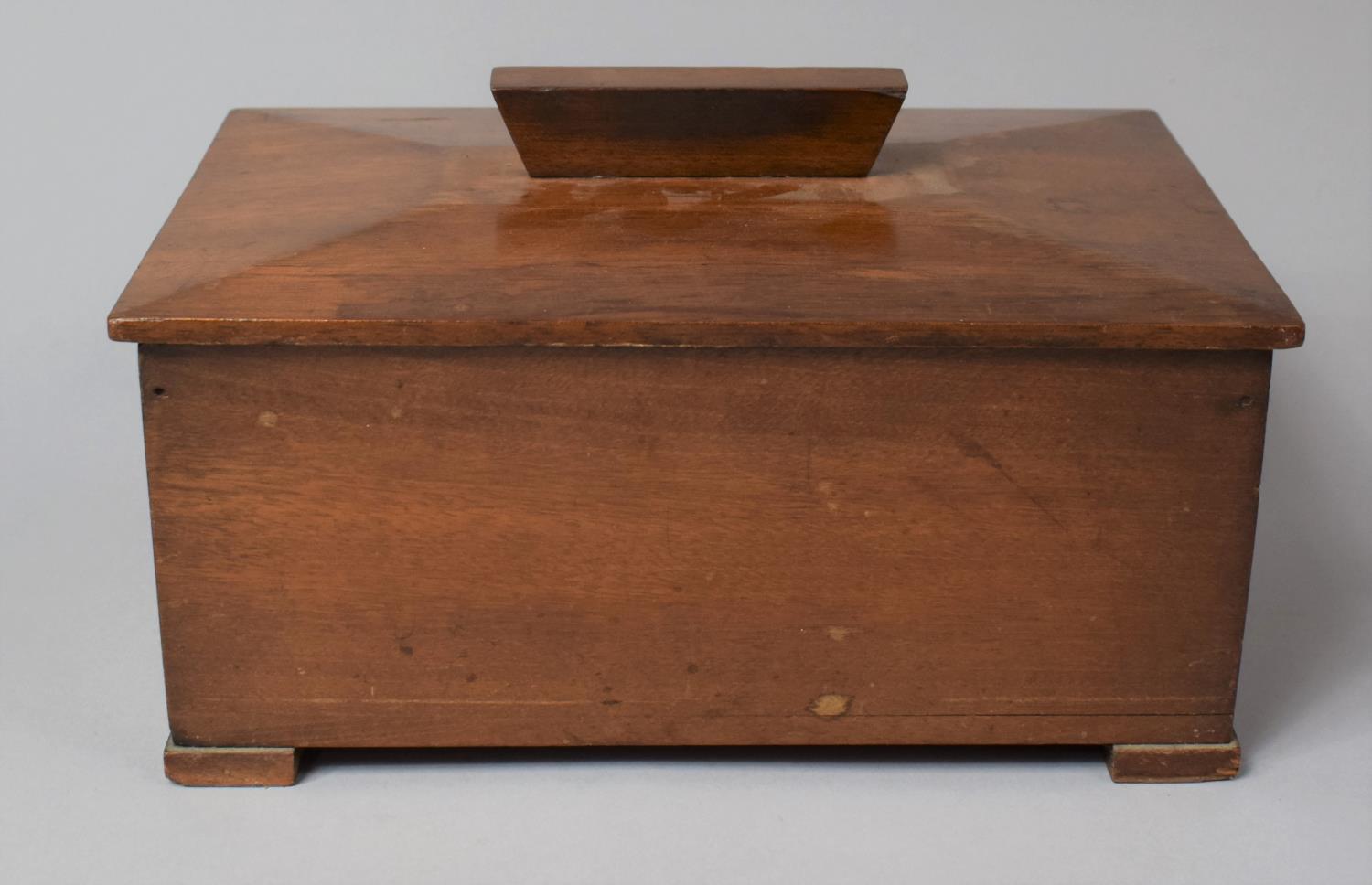 An Edwardian Mahogany Sarcophagus Shaped Box, 24.5cm Wide - Image 3 of 3