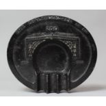 A Cast Iron Colebrookdale Oval Ashtray Commemorating 250 Years of Ironfounding, 15cm Wide
