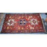 An Antique Persian Handmade Heriz Rug, 125x78cm