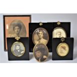 A Collection of Various Photographic and Printed Portrait Miniatures