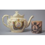 A Victoria Diamond Jubilee Teapot and Transfer Printed Mug