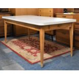 A Mid 20th Century Rectangular Formica Topped Kitchen Table, 183cmx91.5cm