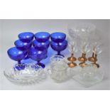 A Collection of Coloured and Plain Glassware