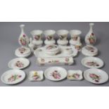 A Collection of Coalport Ludlow Pattern China to include Vases, Rectangular Trays, Dishes, Bells Etc