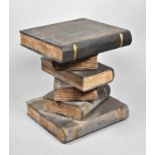 A Modern Novelty Occasional Table in the Form of a Stack of Books, 32cm x 34cm x 40.5cm High