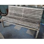 A Wooden Garden Bench Requires One New Slat, 150cm Long