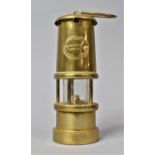 A Modern Brass Model of a Miner's Safety Lamp, 18cm high