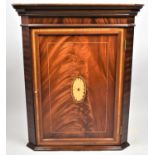 A Reproduction Georgian Style Wall Hanging Corner Cabinet, 66cm wide