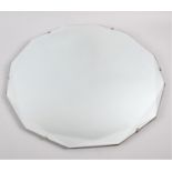 A Vintage Bevel Edged Wall Mirror, 49cm Diameter