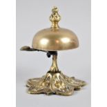 A Late Victorian Brass Desktop or Counter Bell, Working Order, 12.5cm high