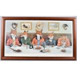 A Framed Sporting Print, "Mr Fox's Hunt Breakfast on Xmas Day", 63x33cm