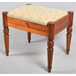 A Ducal Pine Framed Stool with Hinged Upholstered Seat to Box Store, 53.5cm wide