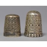 Two Silver Thimbles by Charles Horner to Include, Chester 1895