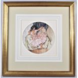 A Gilt Framed Circular Russell Flint Print, 22cm diameter