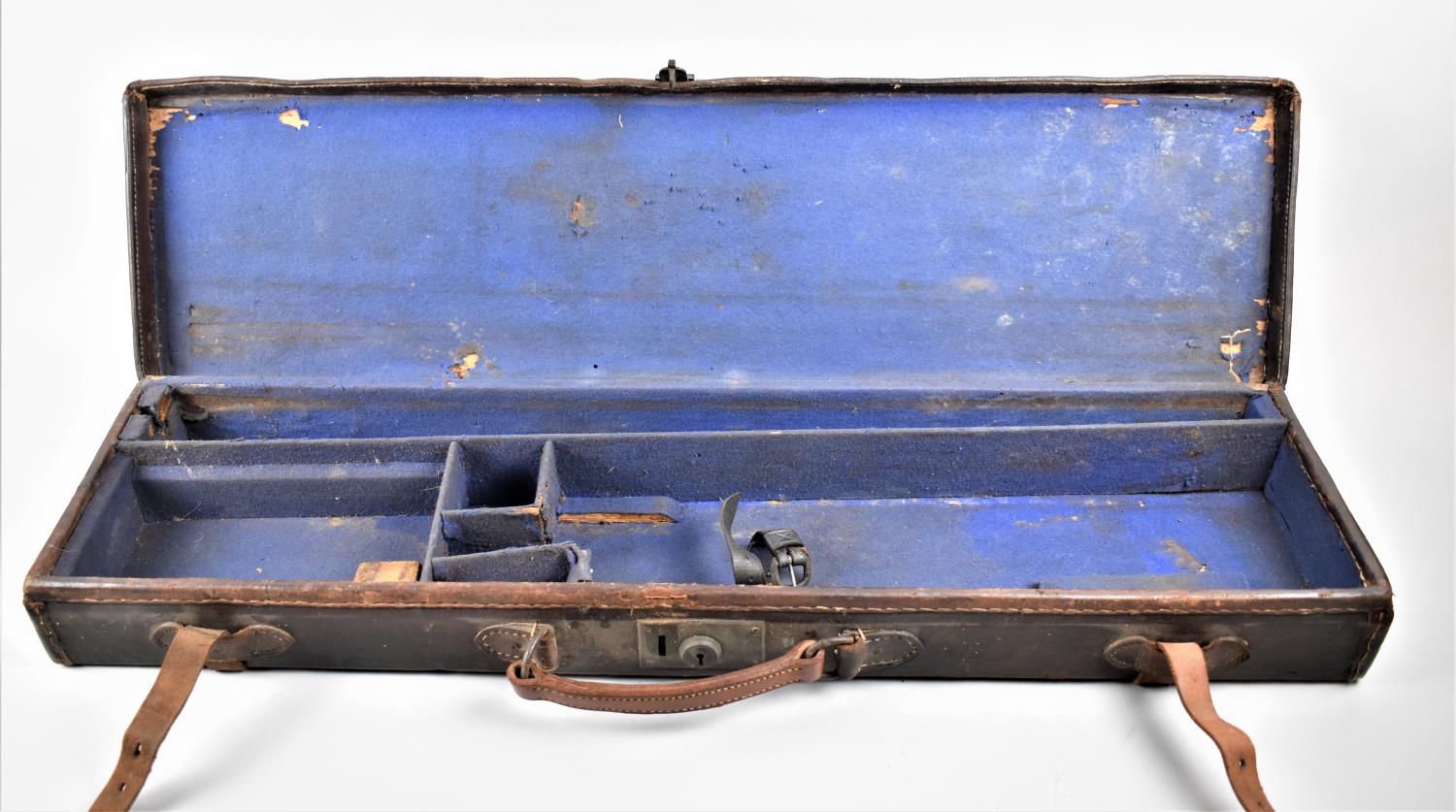 A Late 19th/Early 20th Century Leather Rectangular Shotgun Case, 82cm Long - Image 3 of 3