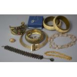 A Small Collection of Costume Jewellery to Include Bangles etc