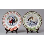 Two Compton and Woodhouse Christmas Ribbon Plates, Each 21cm Diameter