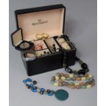 A Modern Jewellery Box Containing Various Costume Jewellery