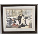 A Framed Print, Entitled The Captain and His Mate by JJ Tissot, 40x30cm