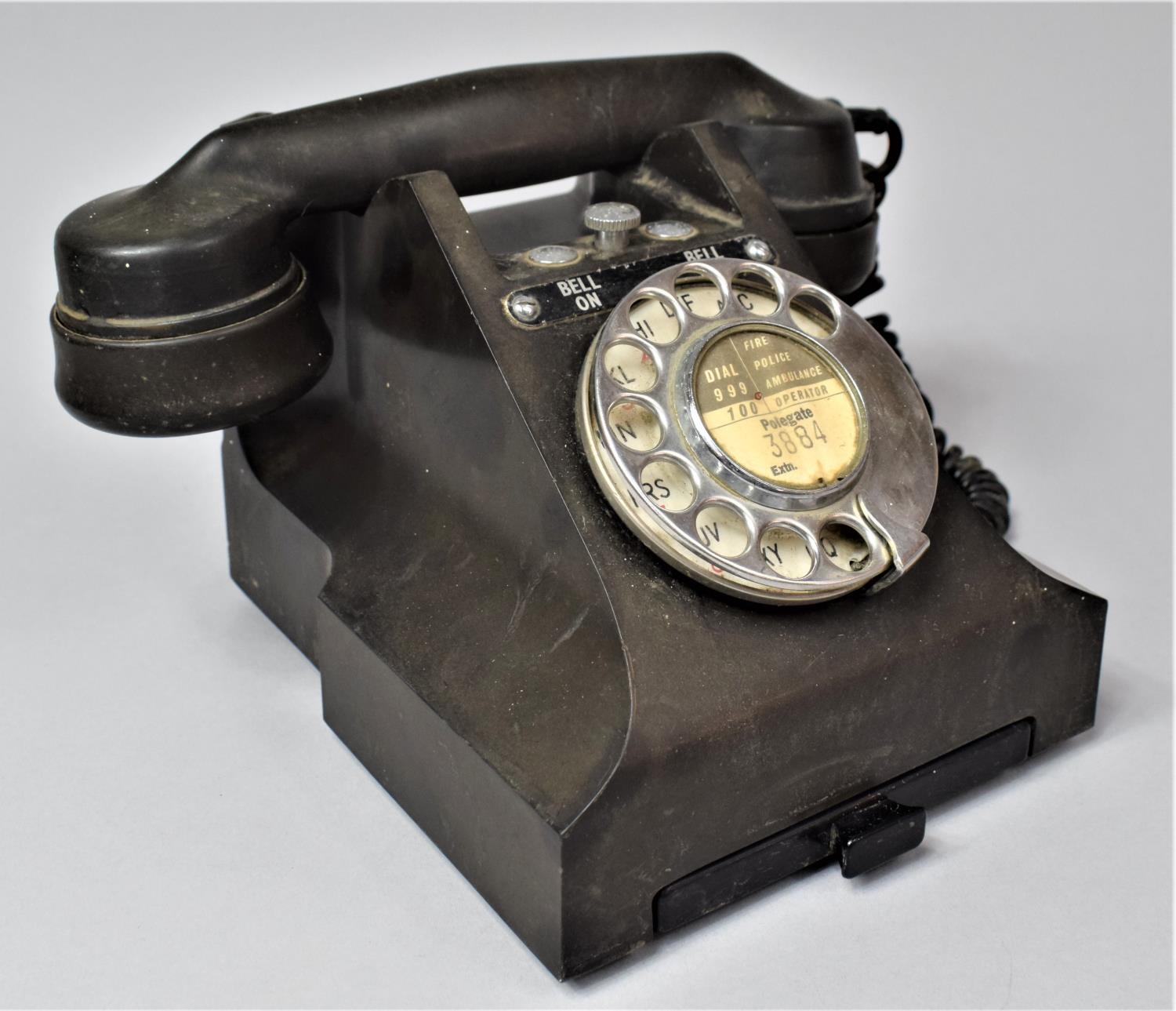 A Vintage Bakelite Telephone with Base Drawer - Image 2 of 4