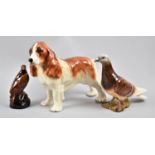 A Beswick Pigeon no.383, Miniature Gleneagles Decanter and Spaniel