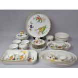 A Collection of Various Royal Worcester Oven to Table China to comprise Oval Dishes, Large Flan