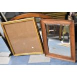 Two Wall Mirrors and a Gilt Picture Frame